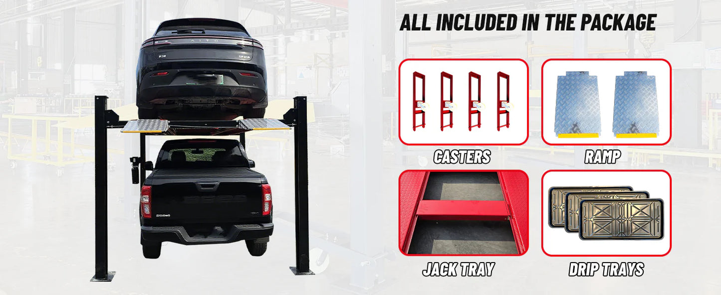 Katool KT-4H950 9500lbs Four Post Lift