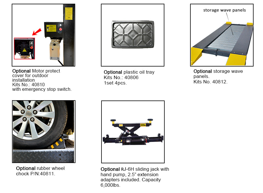 AMGO 409-DPX 9,000lb Double Parking Four Post Lift
