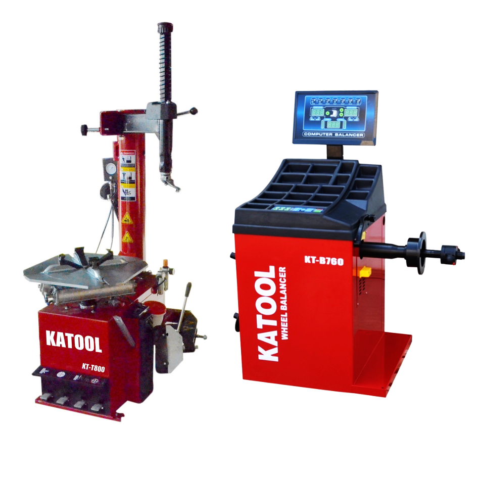 KATOOL KT-T800 + KT-B760 Tire Changer & Wheel Balancer Combo