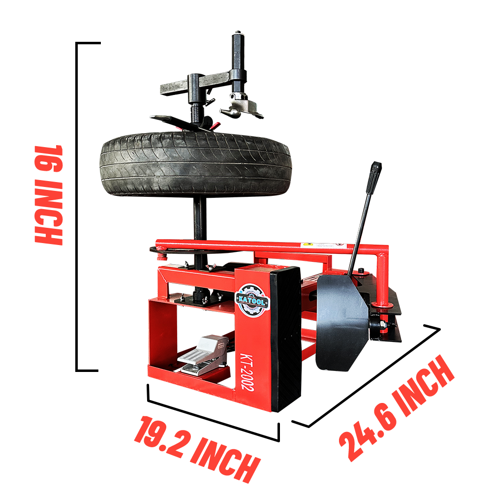 KT-2002 Manual Tire Changer dimensions