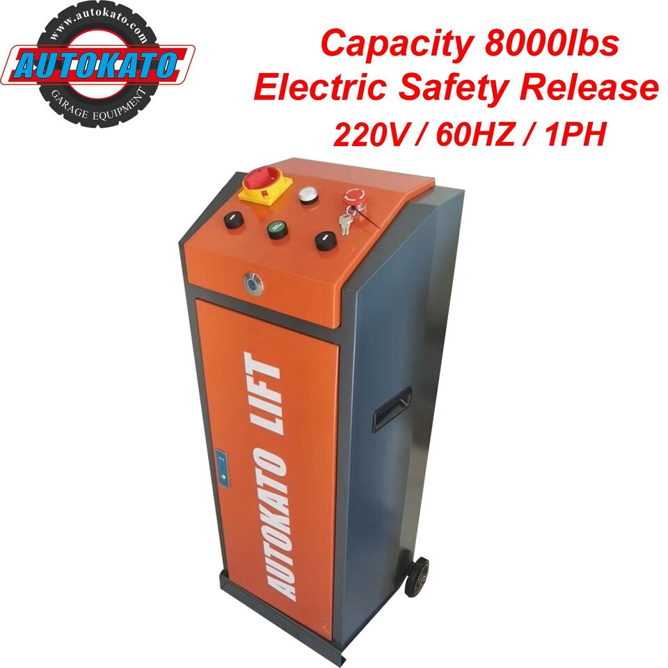 Electric safety release lift with Autokato branding on a white background