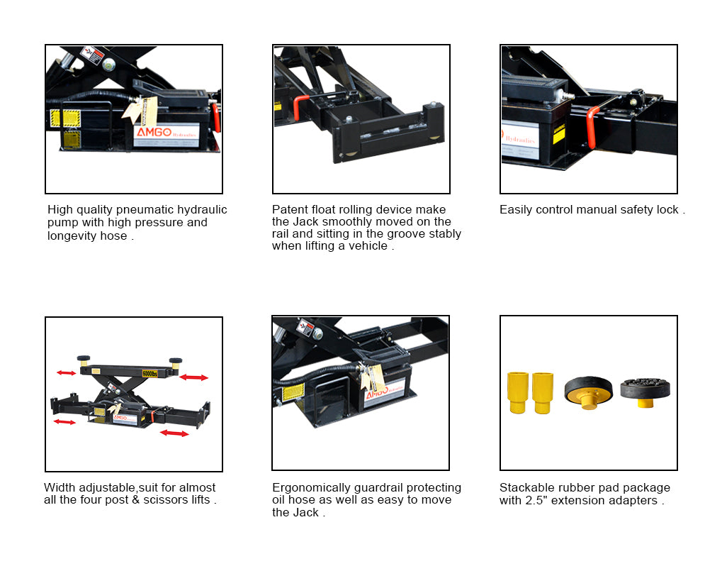 AMGO RJ-6A 6,000lb Rolling Jack