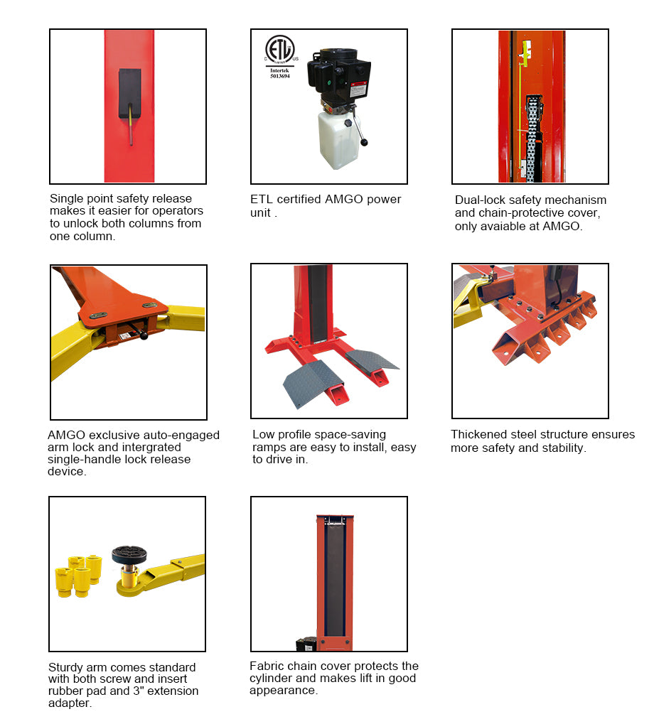 SL-7 single column lift features