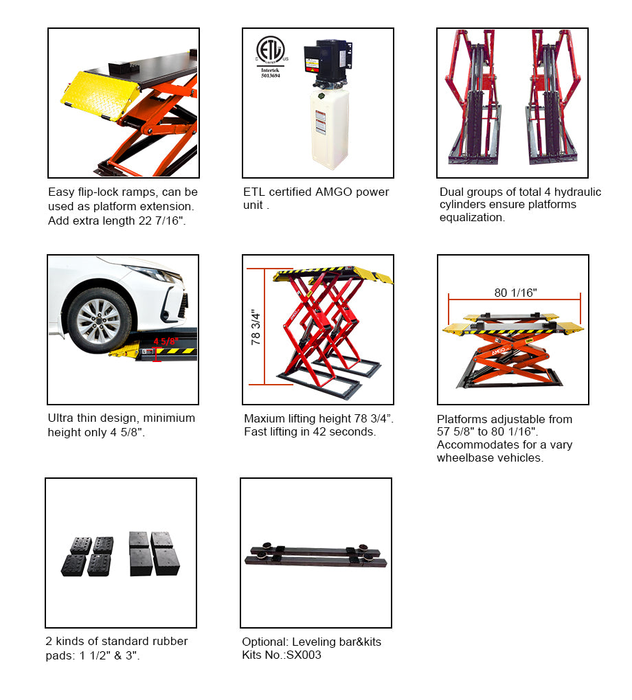 AMGO XL-7 scissor lift features