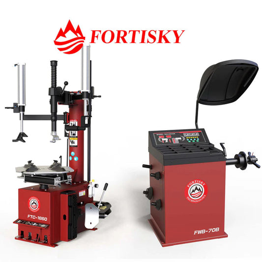 fortisky FTC-1660 and FWB-70B tire changer and wheel balancer combo
