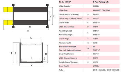amgo four post lift specifications