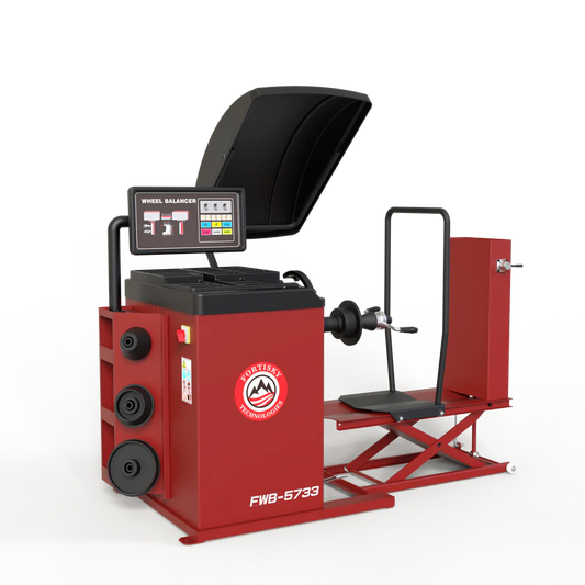 Fortisky FWB-5733 Fully Automatic Truck/Car Wheel Balancer w/Lifting Cart