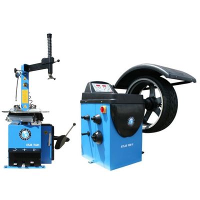 Atlas TC221 Rim Clamp Tire Changer + WB11 Wheel Balancer Combo