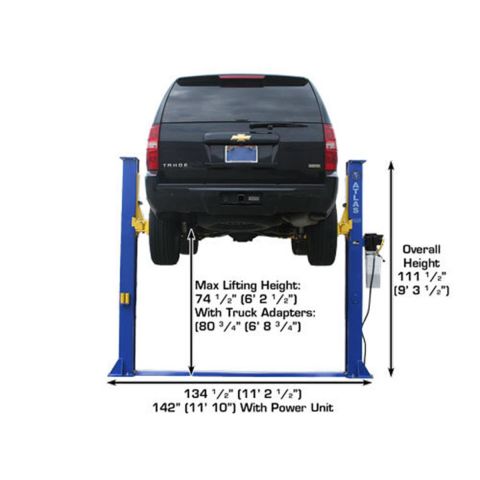 Atlas 9KBPX 9,000lb Capacity Baseplate Two Post Lift