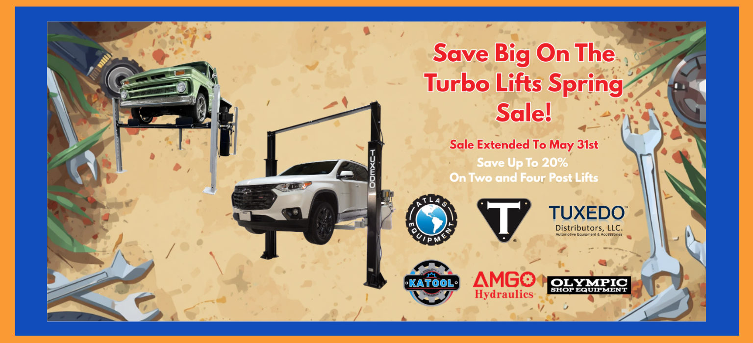 spring sale banner for discounted car lifts
