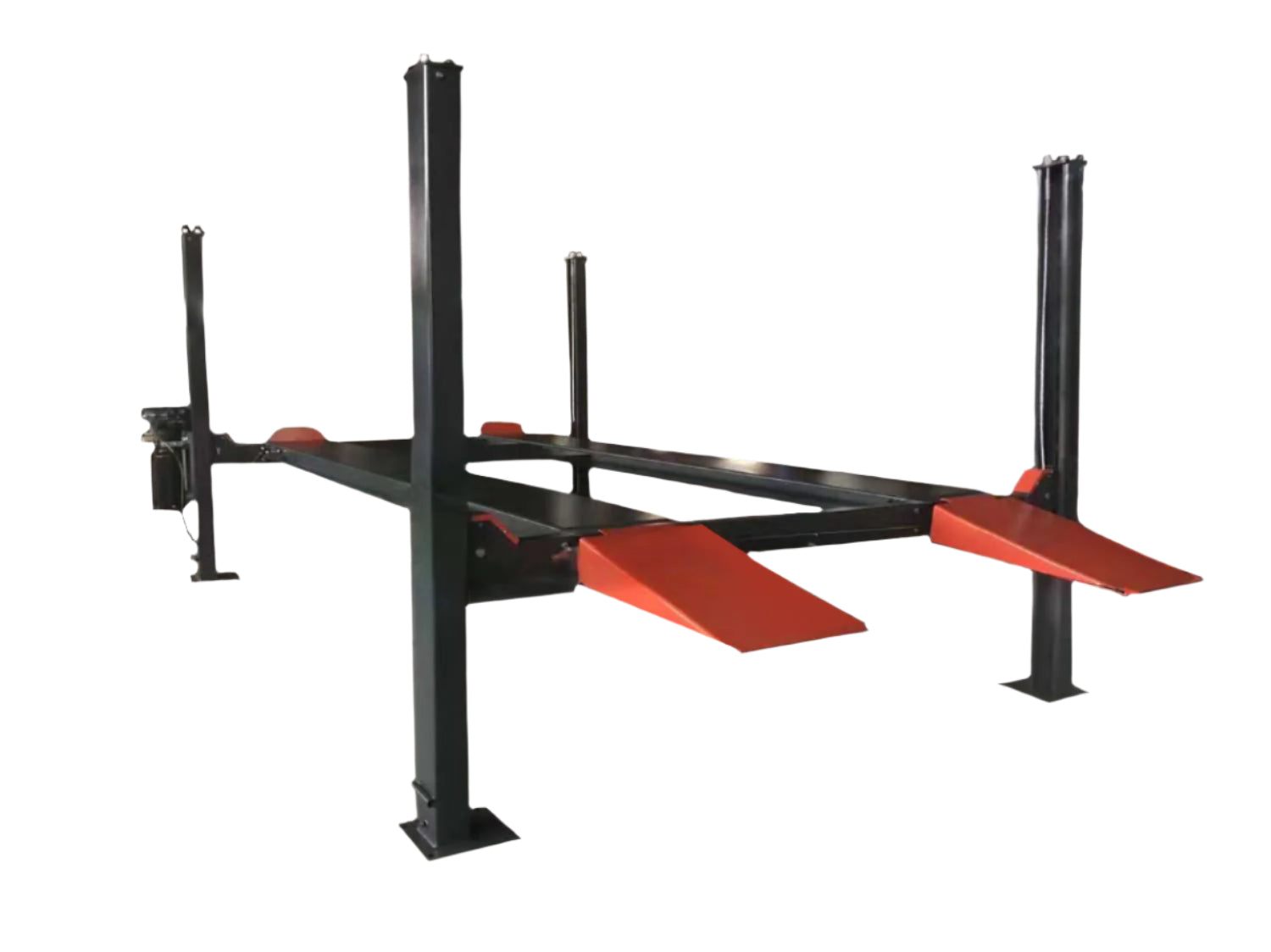 KATOOL KT-4H110 11000 lbs Four Post Parking Lift with red ramps