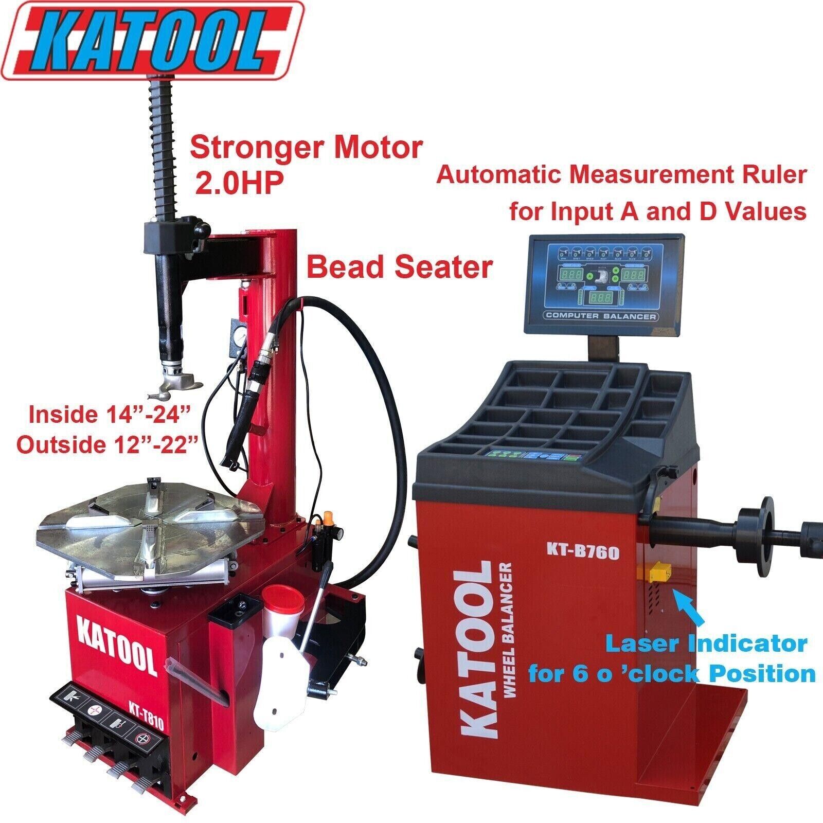 KATOOL KT-T810 & KT-B760 Tire Changer & Wheel Balancer Combo