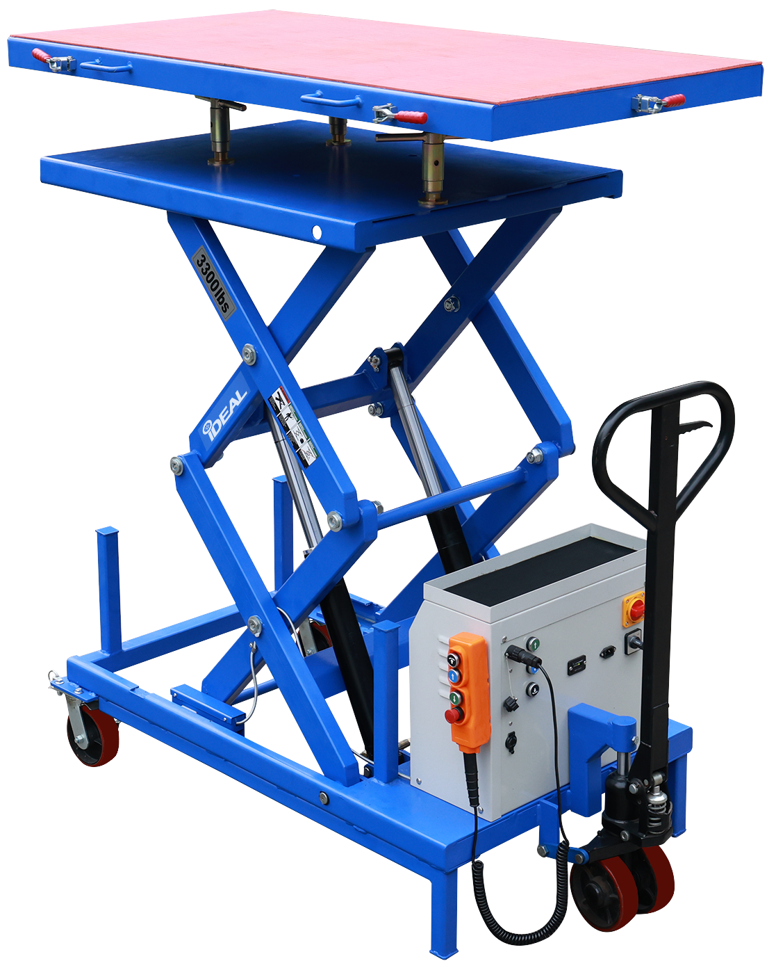 iDeal Lift Table EV Battery / DC Battery Operated 3,300lb Capacity - LT-EV3300DC-X