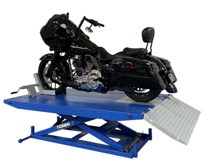 Tuxedo M-1500C-HR 1,500lb High Rise Motorcycle Lift - Black Or Blue