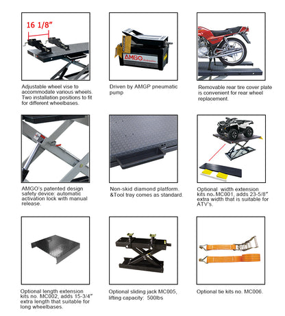 AMGO MC-1200P ATV & Motorcycle Lift