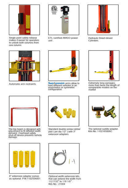 OHX-10 lift Features