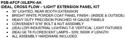 iDEAL Cross Flow Extension Kit (Solid Panel or Panel w/ Light)  - PSB-AFCF30SEPK-AK