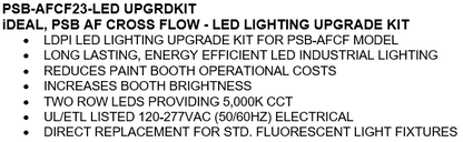 iDEAL PSB-AFCF23-LED Upgrade Kit for the Cross Flow Paint Booth