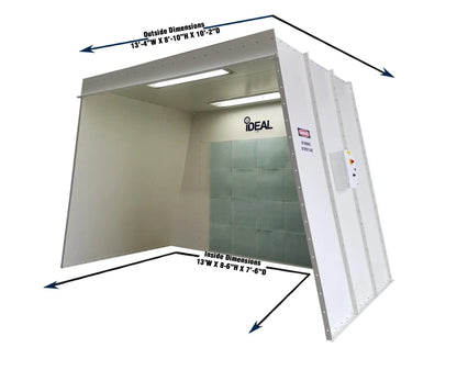 iDeal Open Face Paint Booth - PSB-AFOFB1388-AK