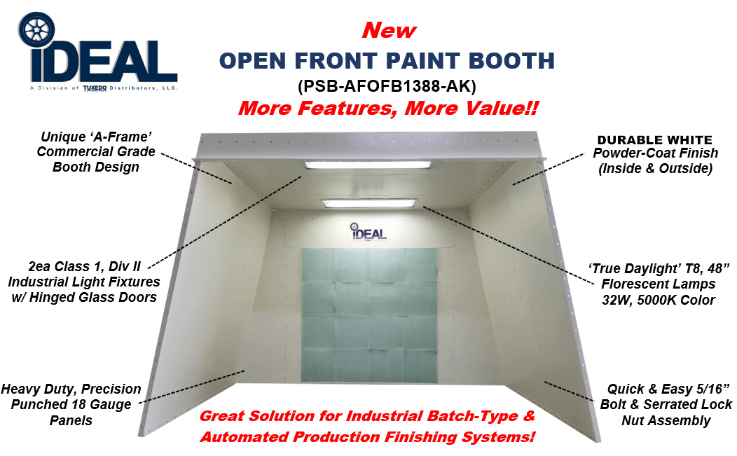 iDeal Open Face Paint Booth - PSB-AFOFB1388-AK