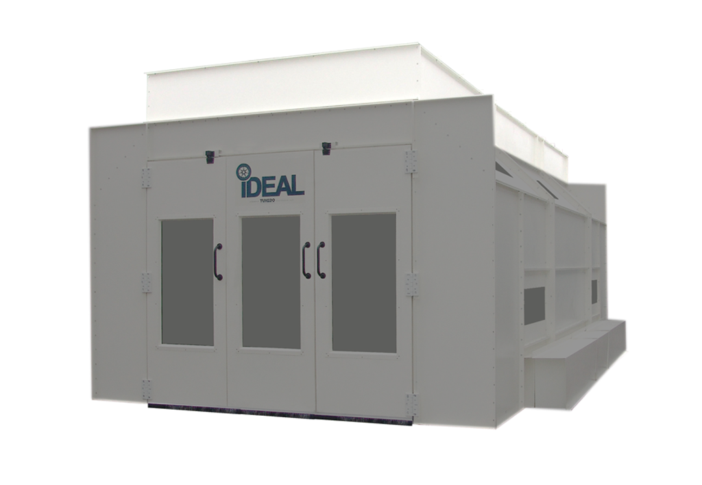 side down canopy plenum for ideal paint booths