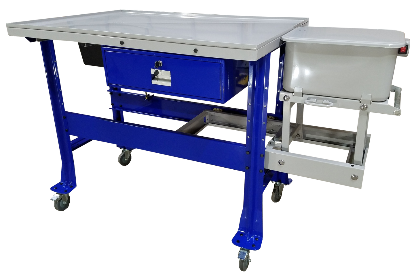 ideal parts tear down table with parts washer