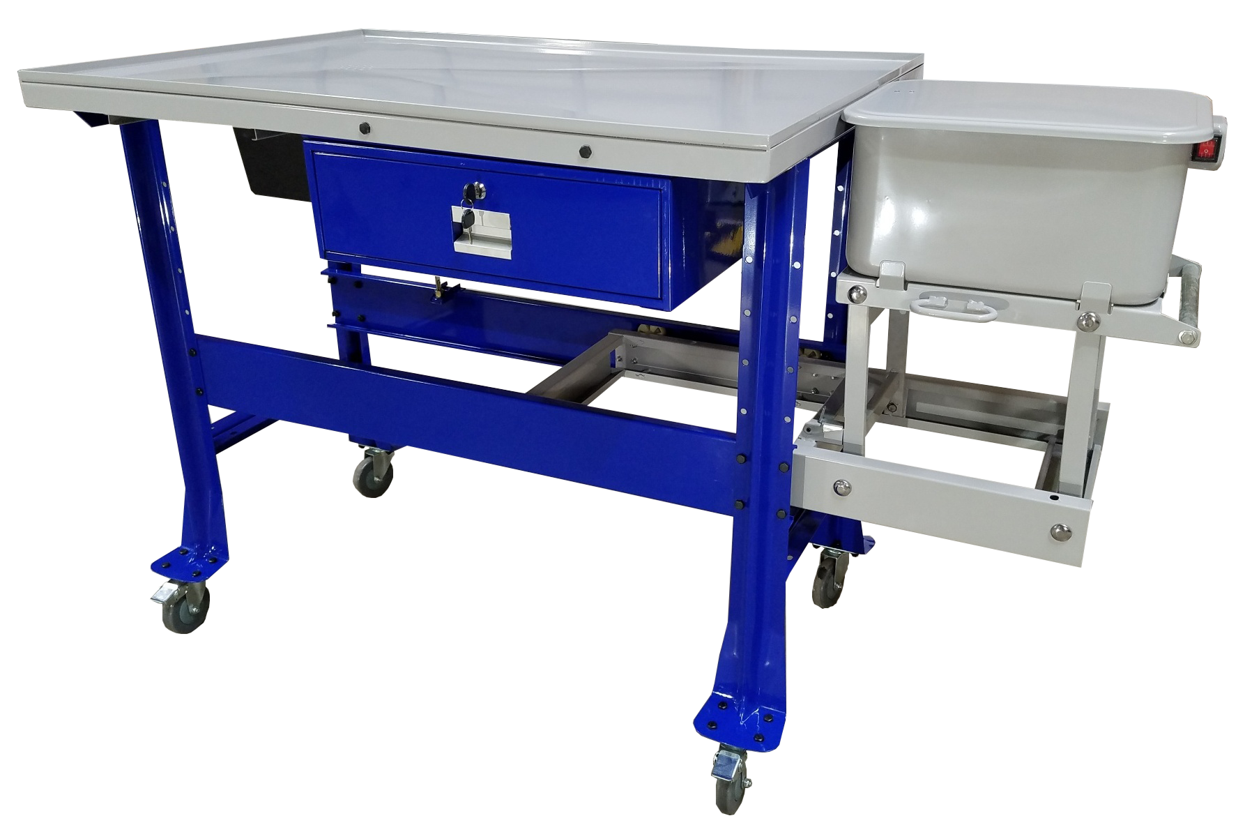 ideal parts tear down table with parts washer