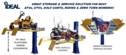 iDEAL SC-2K-UTV-X Single Column UTV / Lawnmower Lift