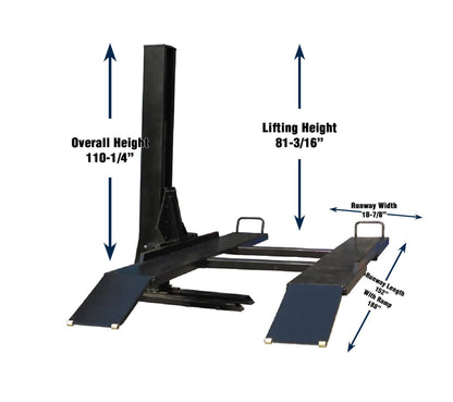 Single Column Storage Lift 6,000lb - SP-6K-SS