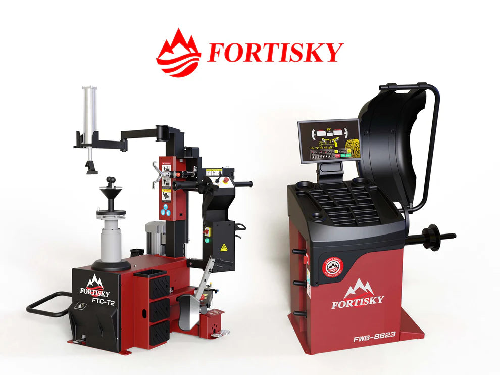 Fortisky T2-8823 Leverless Center Post Tire Changer Fully Automatic Combo