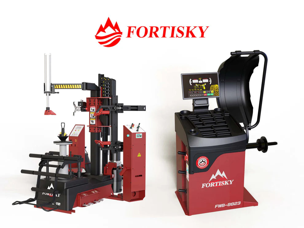 Fortisky T8-8823 Leverless Center Post Tire Changer Fully Automatic Combo