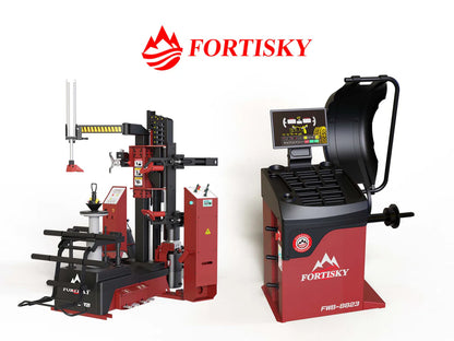 Fortisky T8-8823 Leverless Center Post Tire Changer Fully Automatic Combo