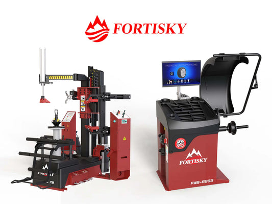 Fortisky T8-8833 Leverless Center Post Tire Changer Fully Automatic Combo