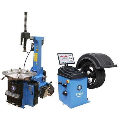Atlas TC755 Rim Clamp Tire Changer + WB49-2 Wheel Balancer Combo