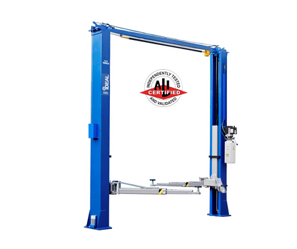 iDEAL TP10KAC-DX ALI Certified 10,000lb Clear Floor Two Post Lift - Bi-Symmetric Arms