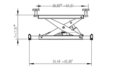 Olympic YZRCJ-7 / 7,000 lb. Center Bridge Jack Fits 4PXL-10 & HDMBL-10