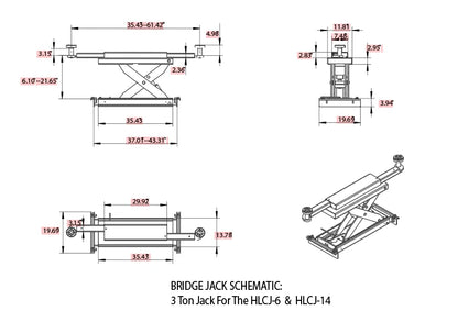 Olympic HLCJ-14 / 7,000 lb. Center Bridge Jack