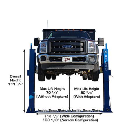 Atlas BP12000X 12K Commercial Grade Baseplate Two Post Lift