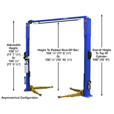 Atlas PVL10 10K Overhead Two Post Lift ALI Certified