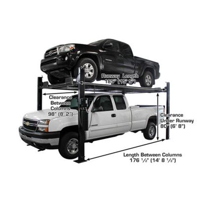Atlas PRO8000EXT-L Extra Tall, Extra Long Portable 4-Post Lift 8000 lb. Capacity