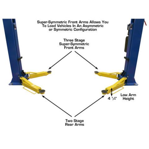 Atlas 9OHSC Overhead Two Post Lift 9,000 lb. Capacity