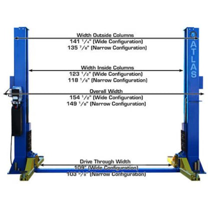 Atlas BP12000X 12K Commercial Grade Baseplate Two Post Lift