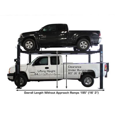 Atlas PRO8000EXT-L Extra Tall, Extra Long Portable 4-Post Lift 8000 lb. Capacity