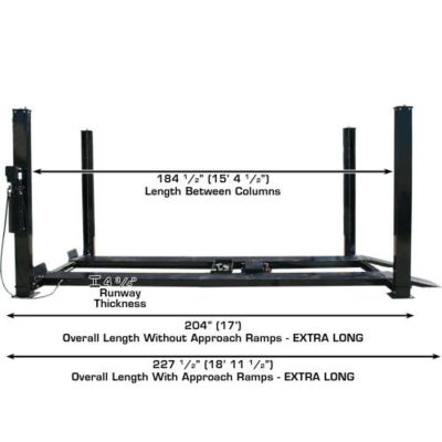 Atlas PRO9000 Extra Tall, Extra Wide Portable Heavy Duty 4-Post Lift 9000 lb. Capacity