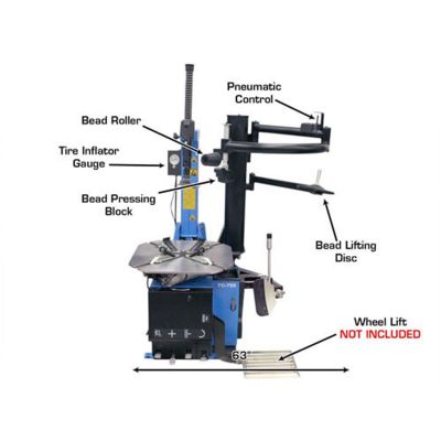 Atlas TC755EZ Tilt-Back Rim-Clamp Tire Changer with E-Z Arm