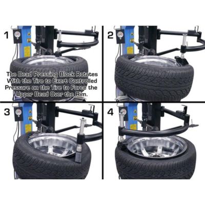 Atlas TC755EZ Tilt-Back Rim-Clamp Tire Changer with E-Z Arm