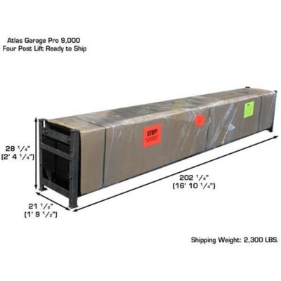 Atlas PRO9000 Extra Tall, Extra Wide Portable Heavy Duty 4-Post Lift 9000 lb. Capacity