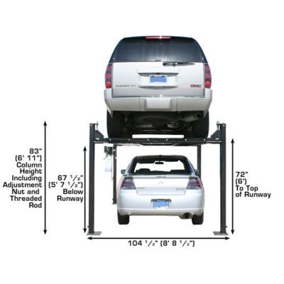 Atlas PRO8000 Portable Hobbyist 4 Post Lift 8000 lb. Capacity