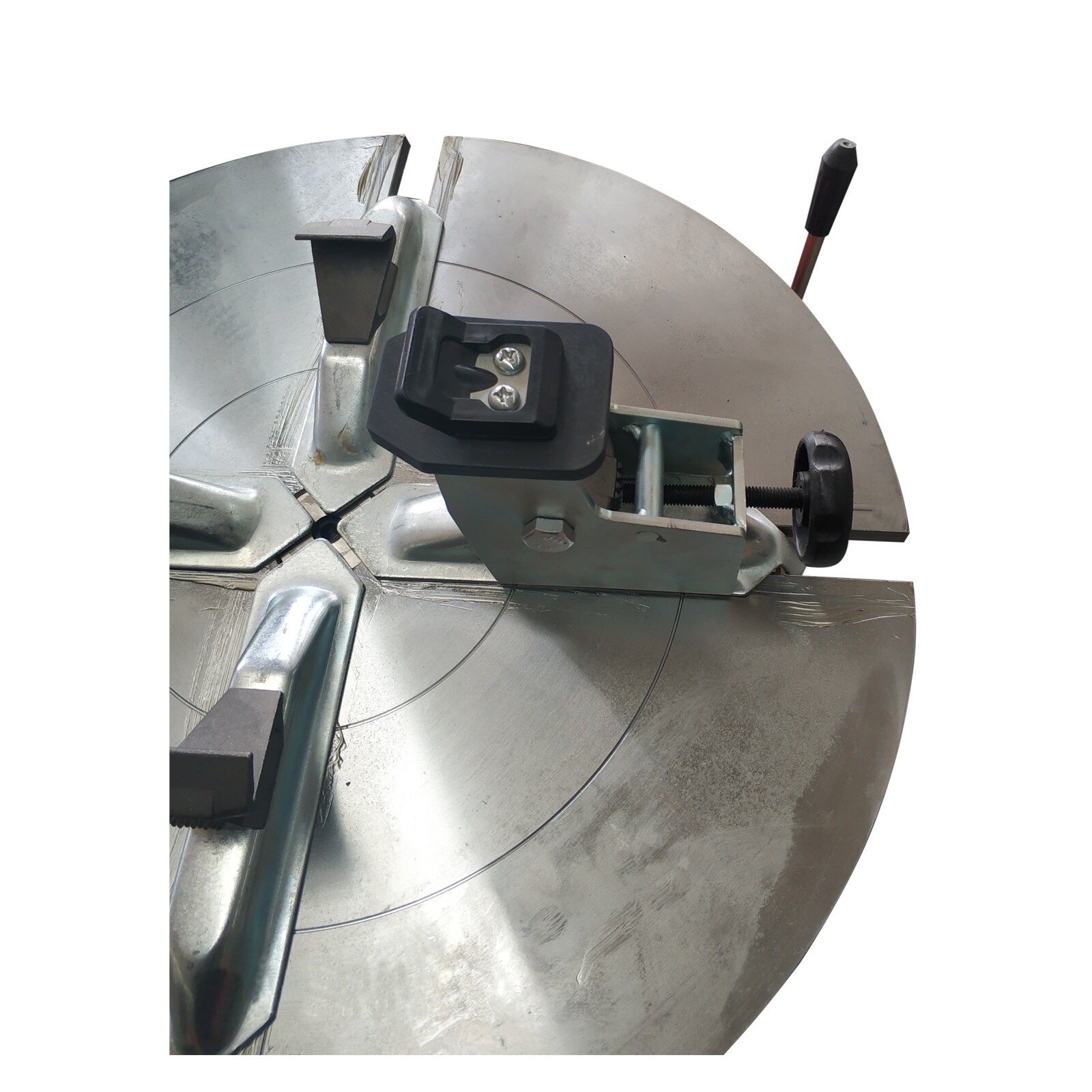 KT-MC1 Motorcycle adapter for Katool tire changers shown on the tire changer