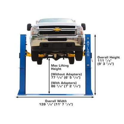 Atlas BP10000X Commercial Grade Baseplate 2 Post Lift 10,000 lb. Capacity